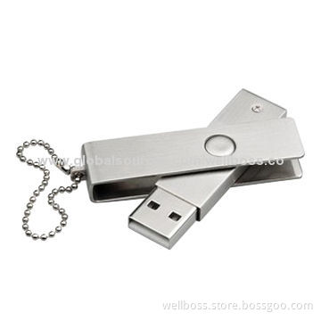 Promotional Swivel USB Flash Drive with Aluminum Housing, Factory Price, Logo can be Printed